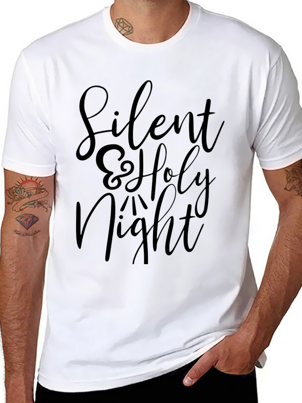 Silent & Holy Night Black T-Shirt