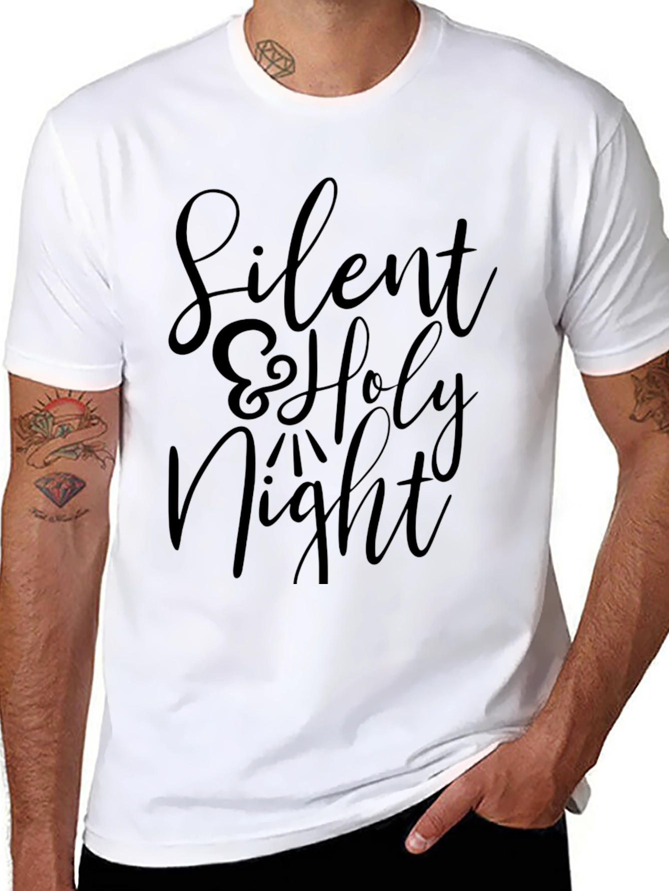 Silent & Holy Night Black T-Shirt