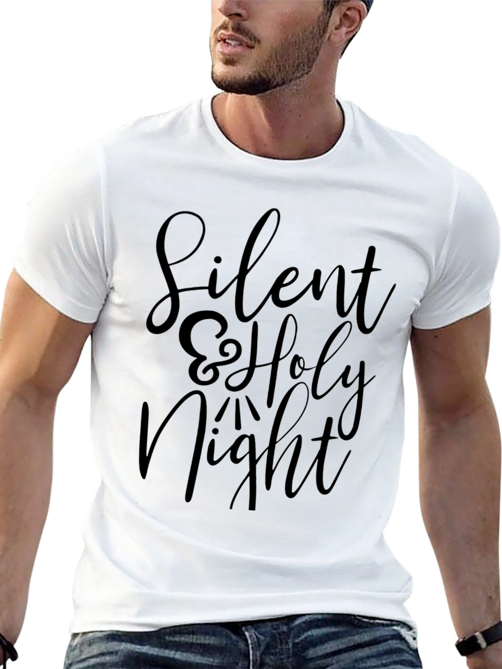 Silent & Holy Night Black T-Shirt