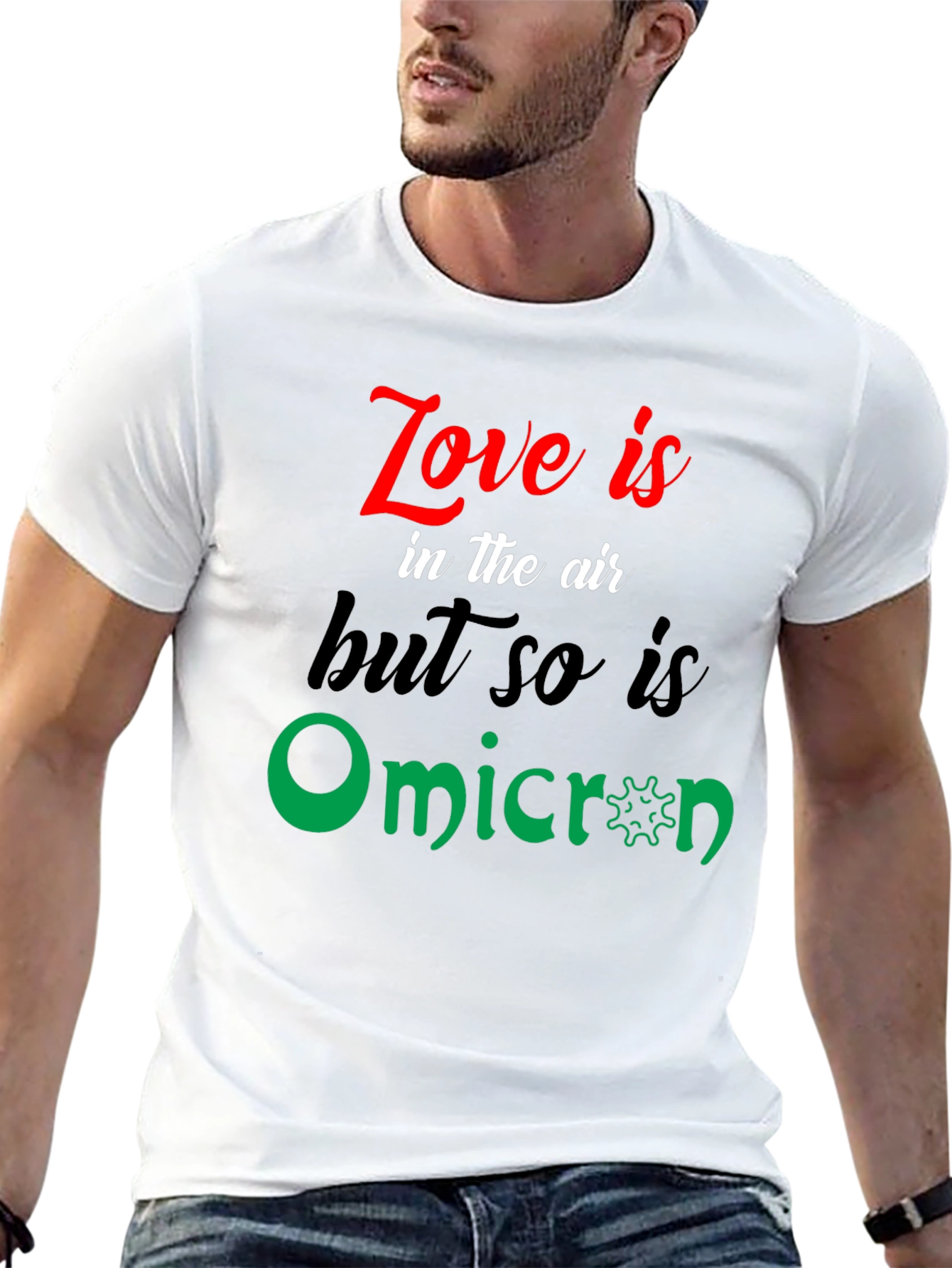 Love & Omicron Graphic Tee - Unisex Black T-Shirt
