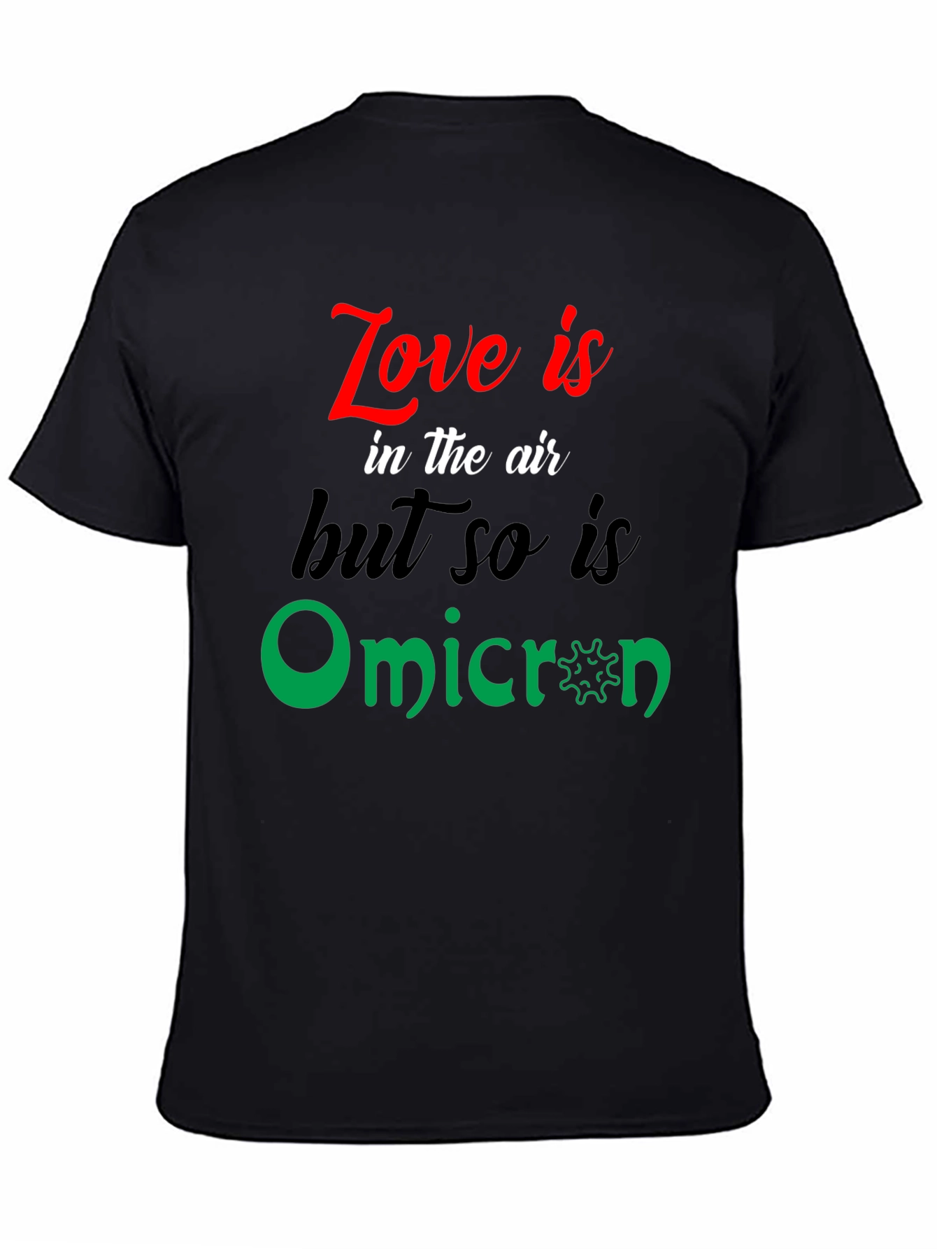 Love & Omicron Graphic Tee - Unisex Black T-Shirt