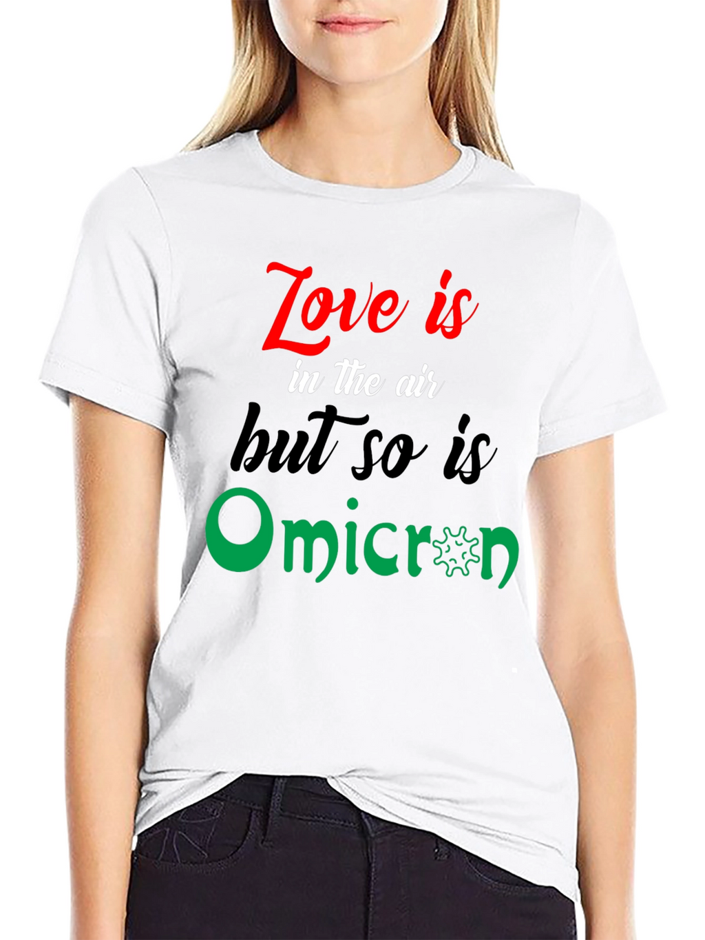 Love & Omicron Graphic Tee - Unisex Black T-Shirt