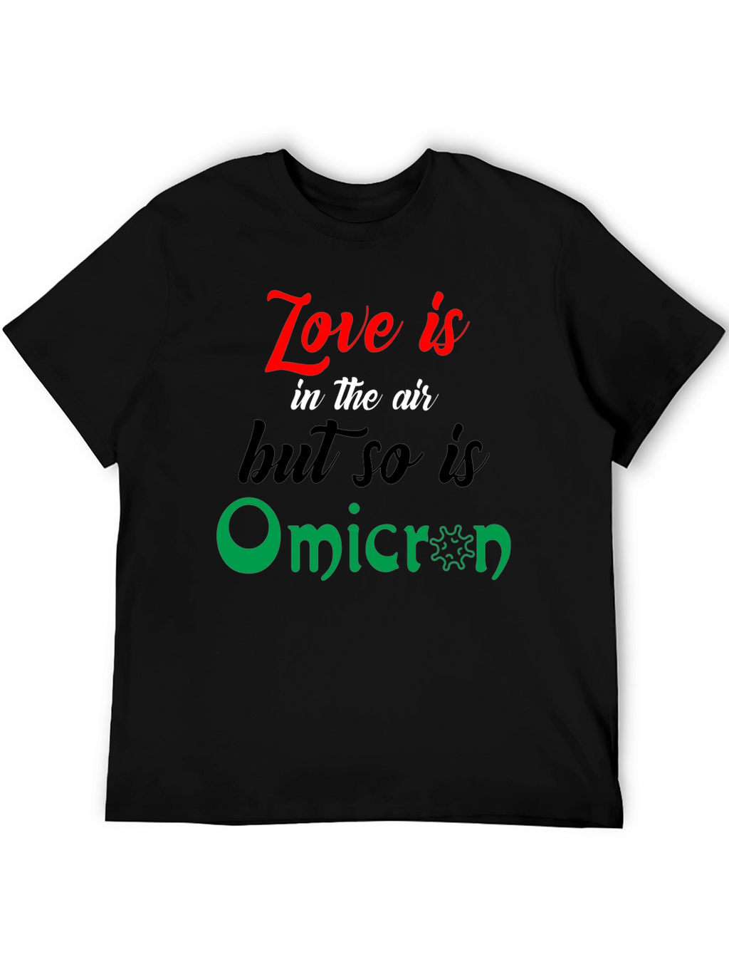 Love & Omicron Graphic Tee - Unisex Black T-Shirt