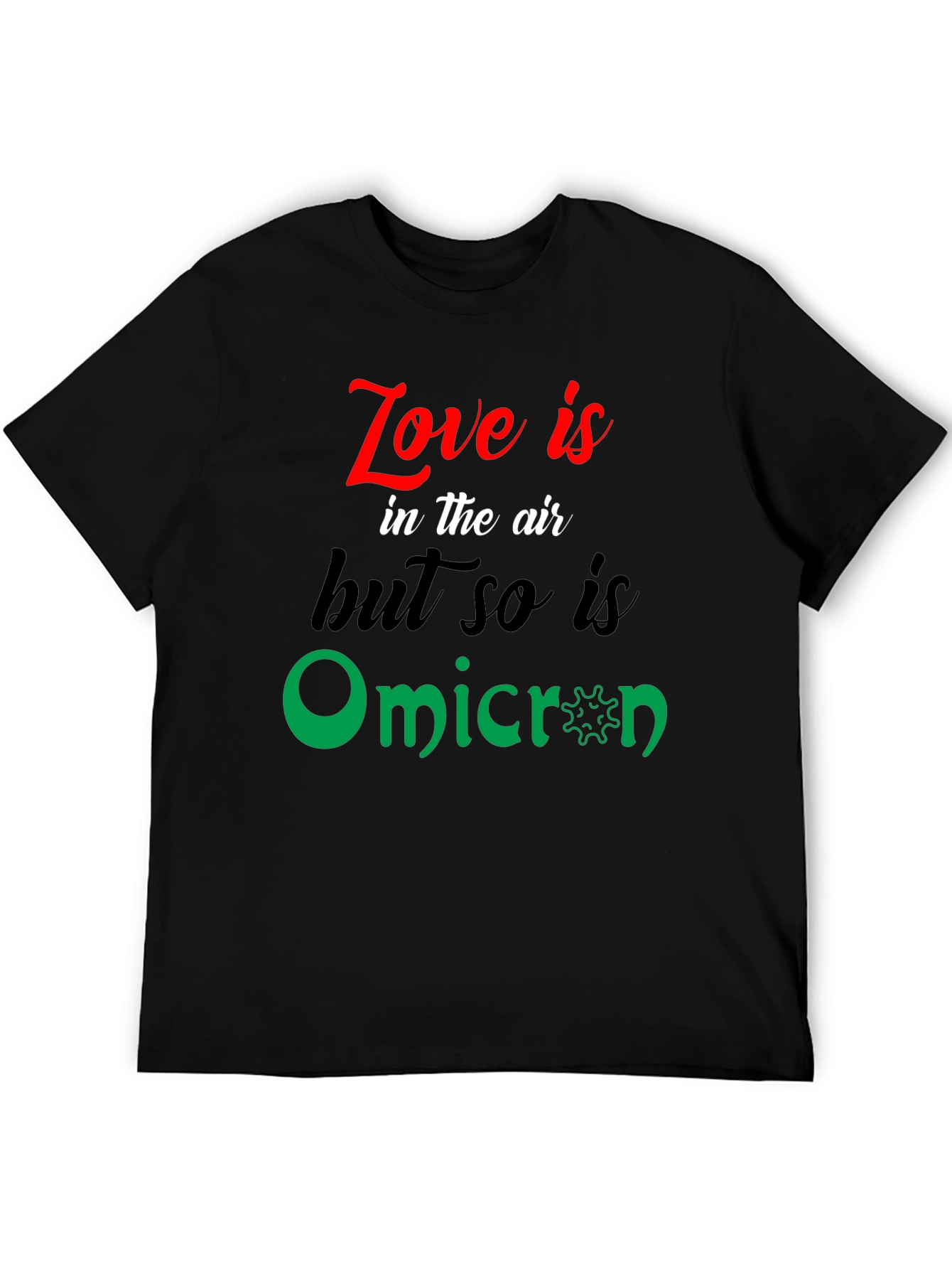 Love & Omicron Graphic Tee - Unisex Black T-Shirt