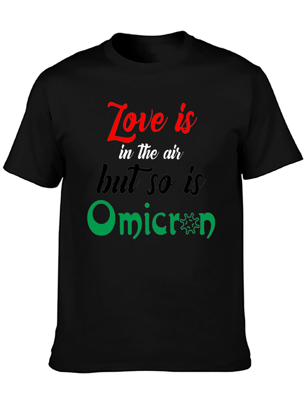 Love & Omicron Graphic Tee - Unisex Black T-Shirt