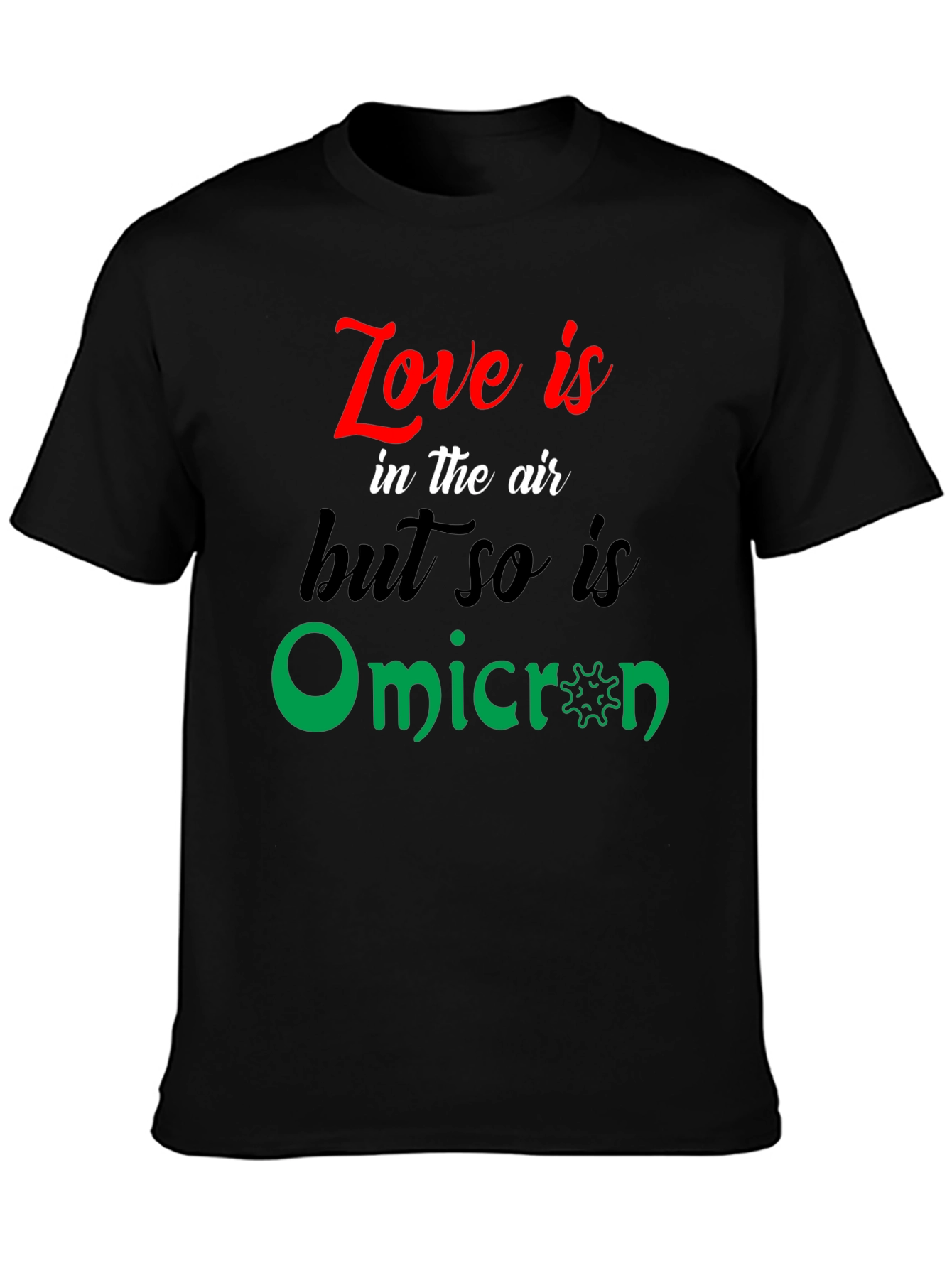 Love & Omicron Graphic Tee - Unisex Black T-Shirt