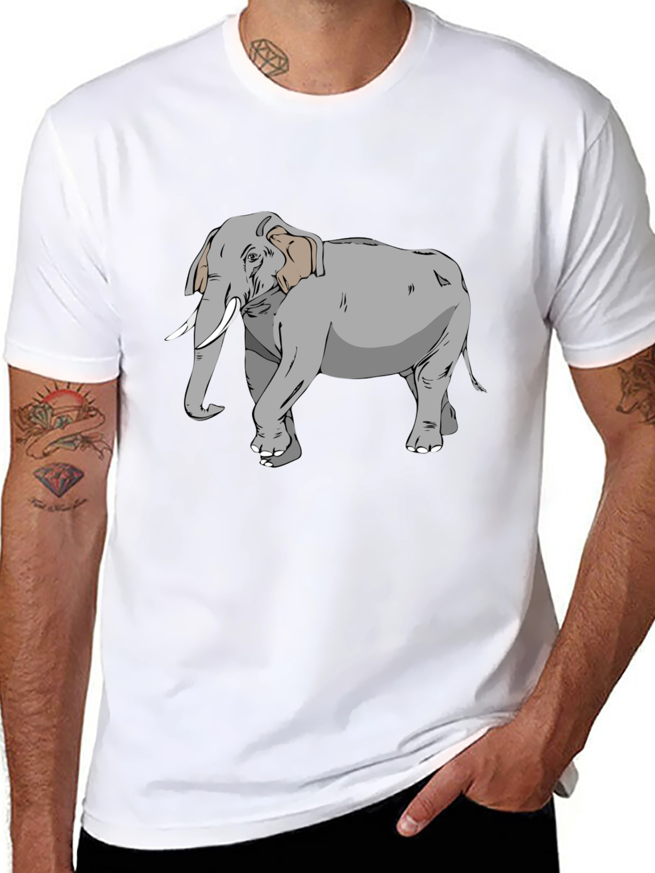 Elephant Graphic Tee - Stylish Animal Lovers Shirt
