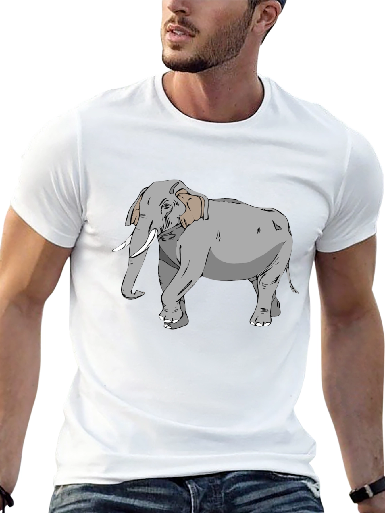 Elephant Graphic Tee - Stylish Animal Lovers Shirt