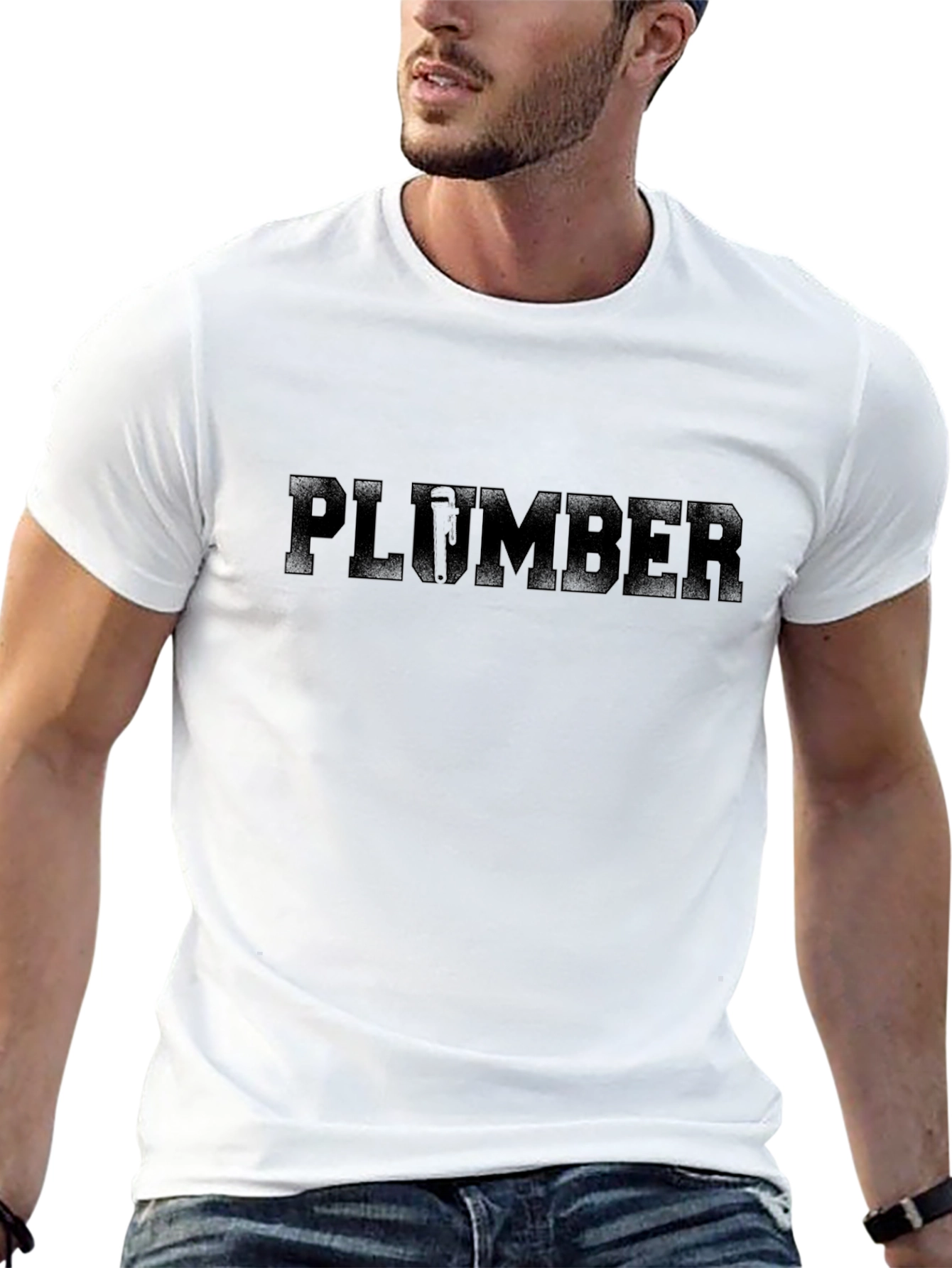 Plumber Graphic Tee - Black Cotton