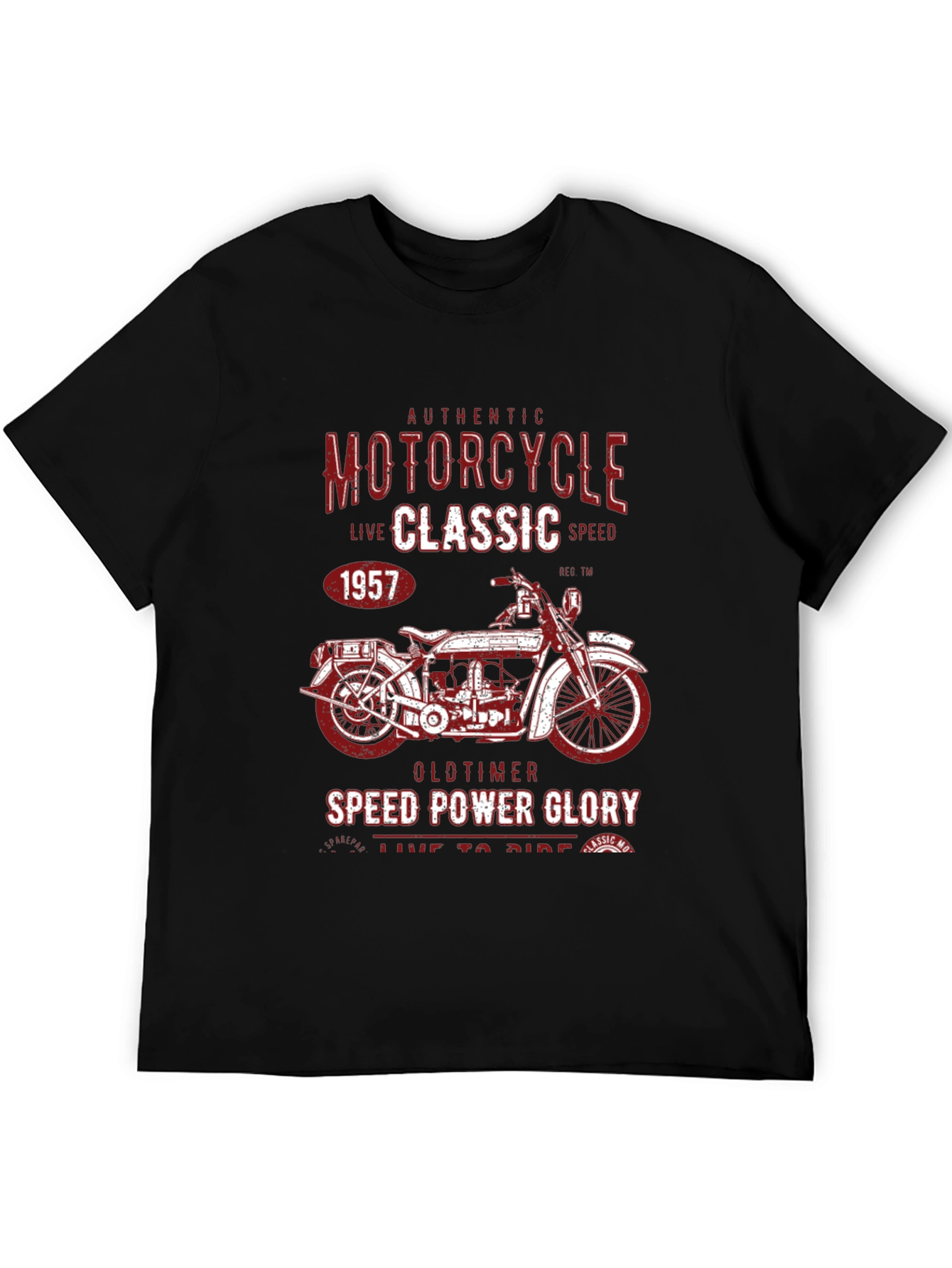 Vintage Motorcycle Graphic T-Shirt - Classic Design