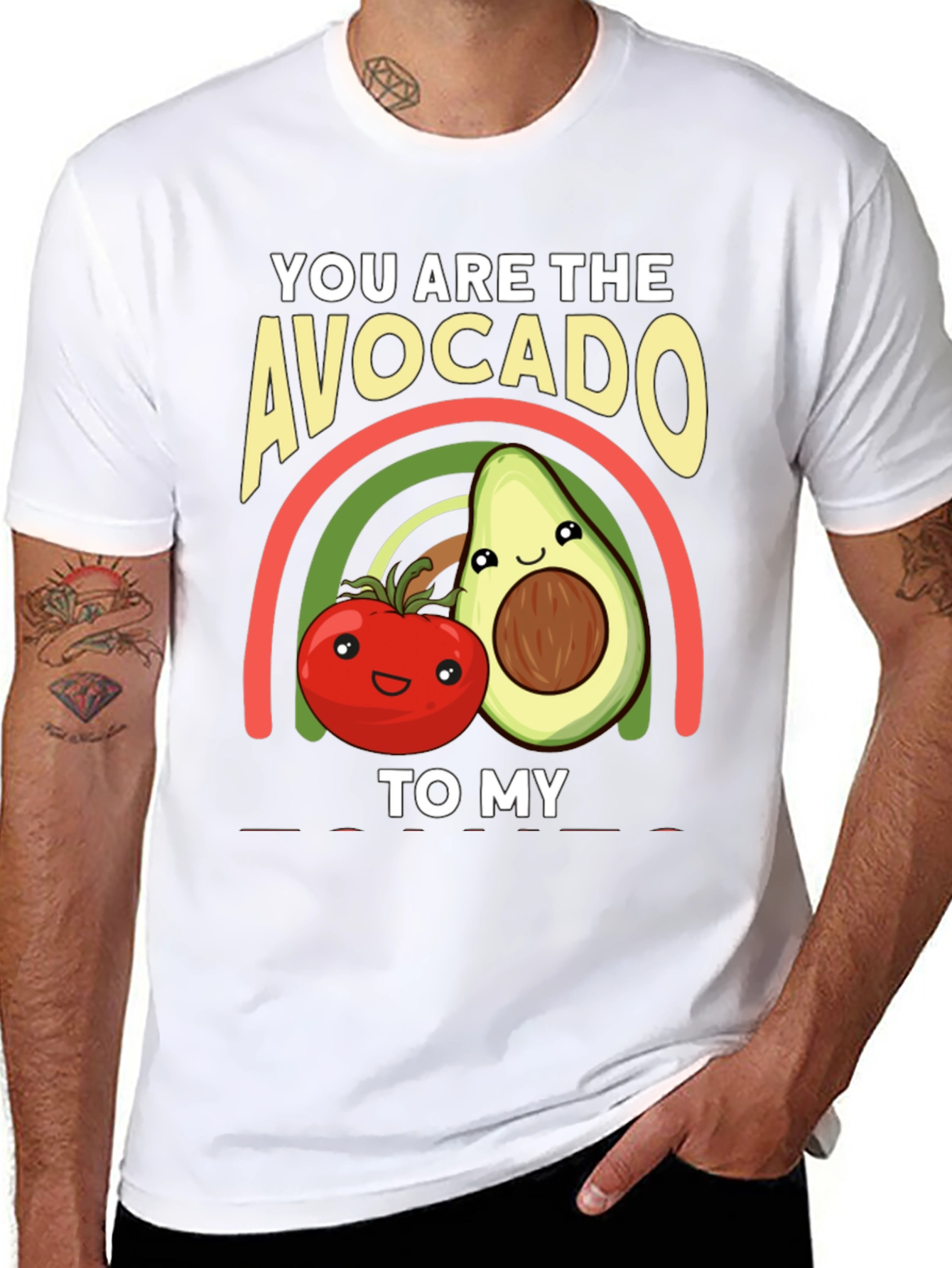 Avocado to My Tomato Graphic T-Shirt