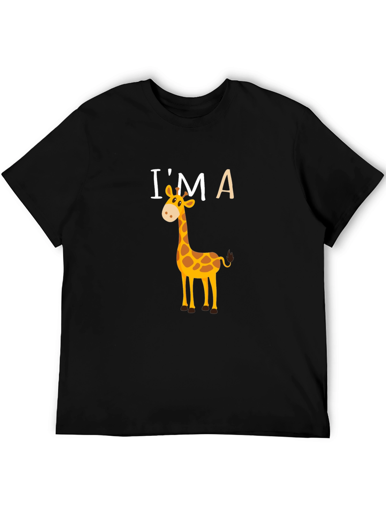 Im A Giraffe Graphic T-Shirt - Black