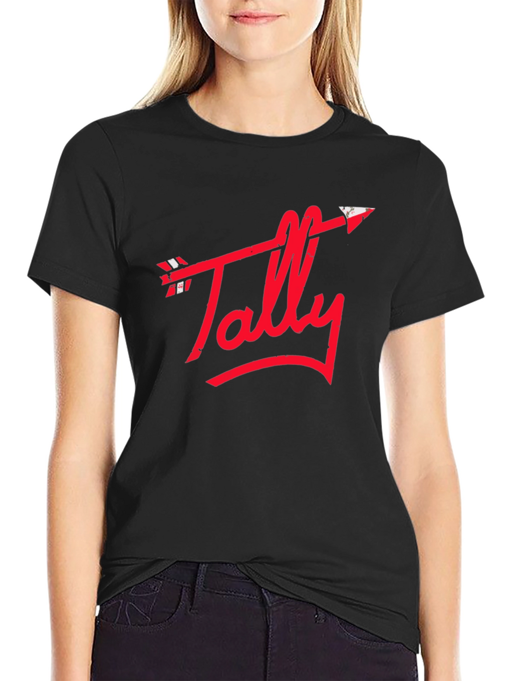 Tally Arrow Graphic Tee - Black Casual T-Shirt
