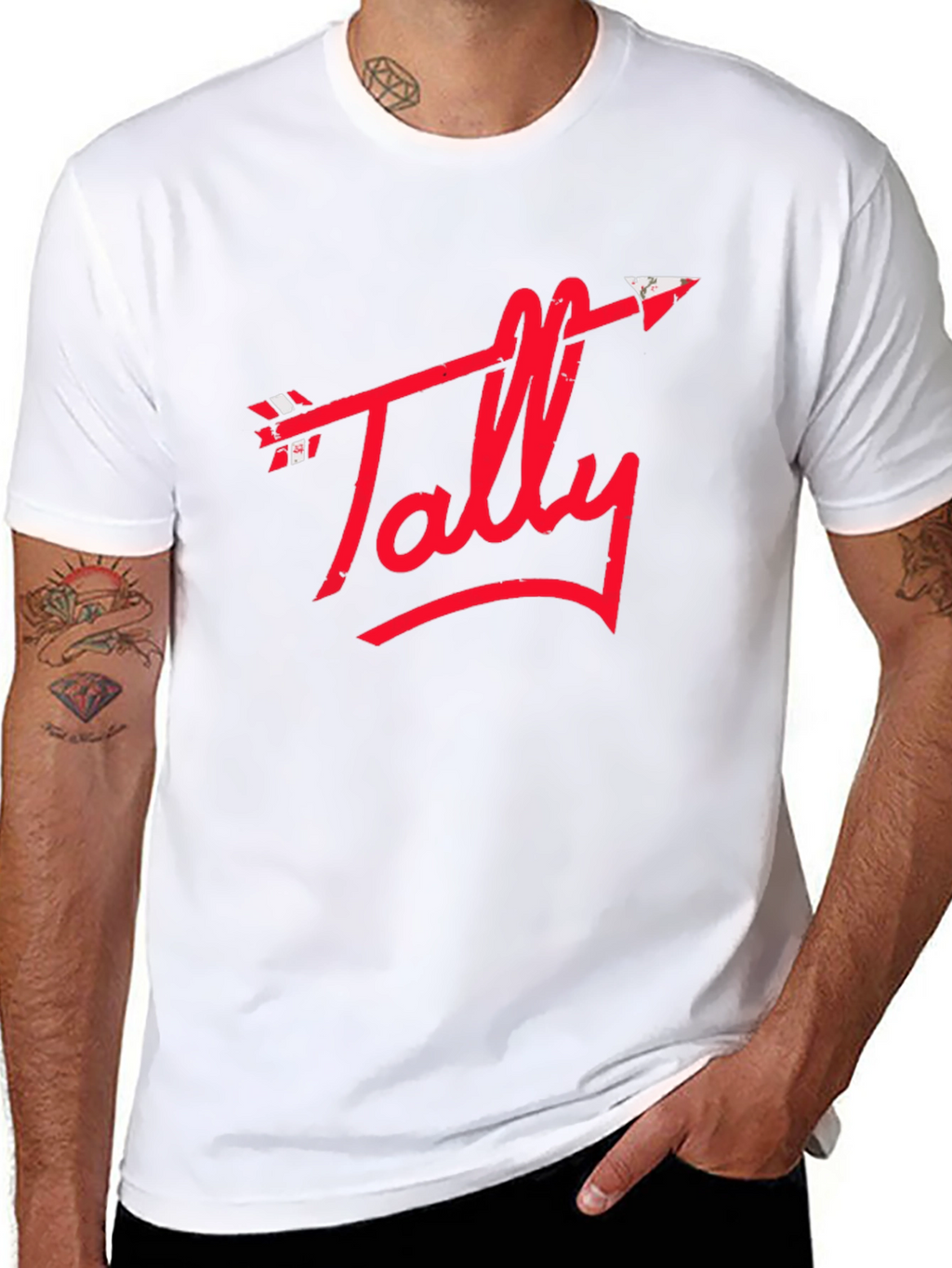 Tally Arrow Graphic Tee - Black Casual T-Shirt