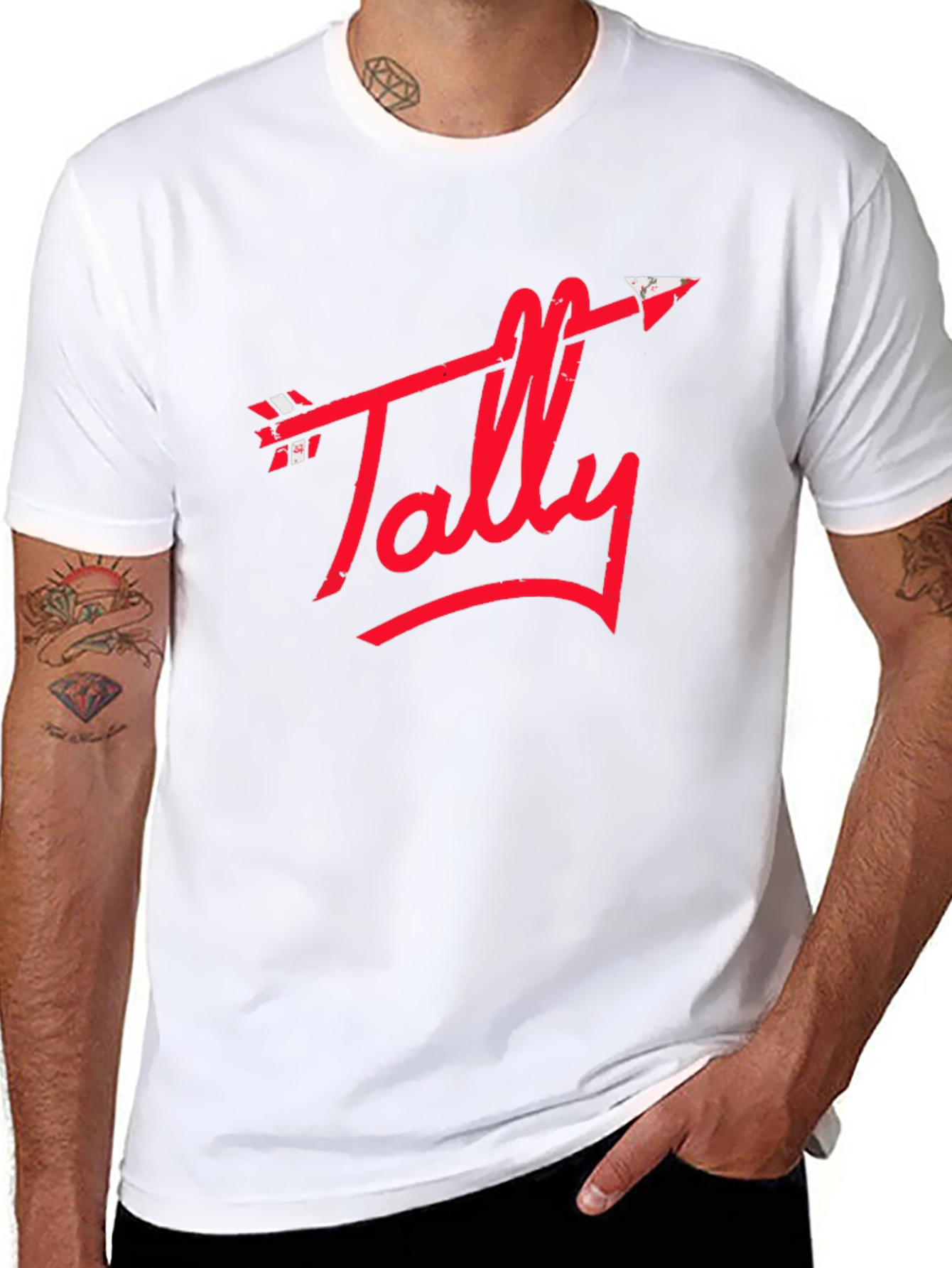 Tally Arrow Graphic Tee - Black Casual T-Shirt