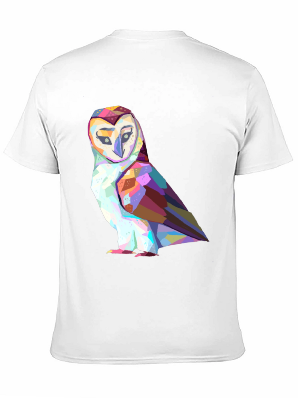 Geometric Owl Graphic Tee - Stylish Black T-Shirt