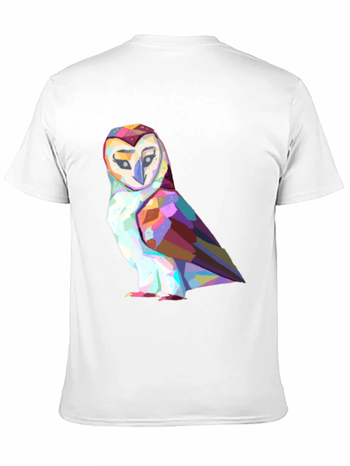 Geometric Owl Graphic Tee - Stylish Black T-Shirt