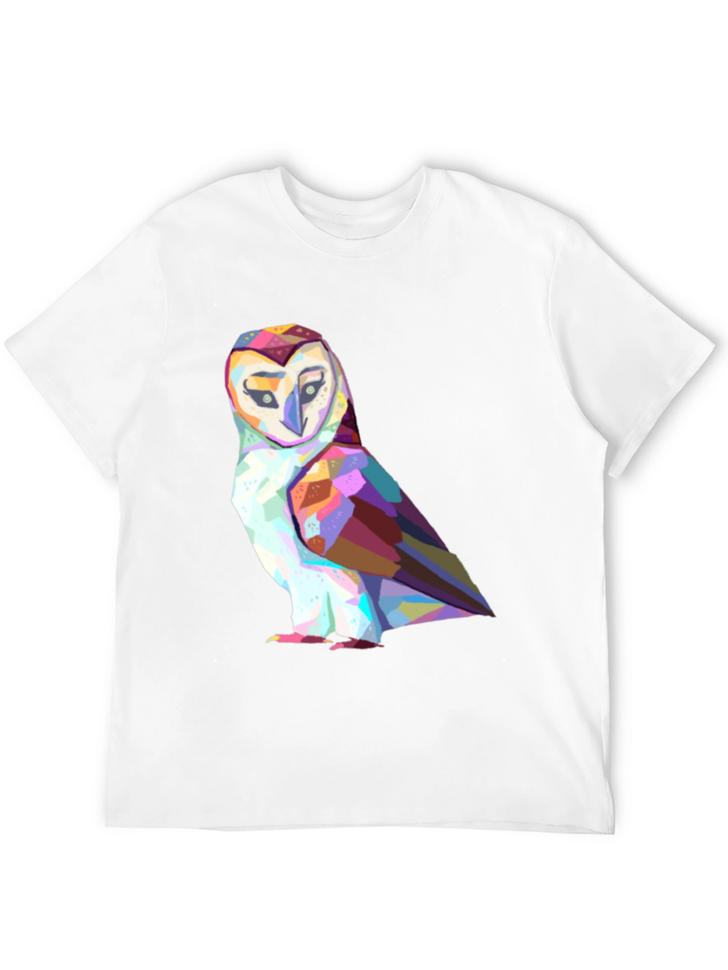 Geometric Owl Graphic Tee - Stylish Black T-Shirt