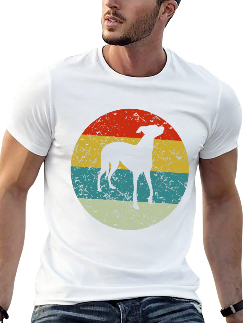 Retro Dog Silhouette Graphic Tee