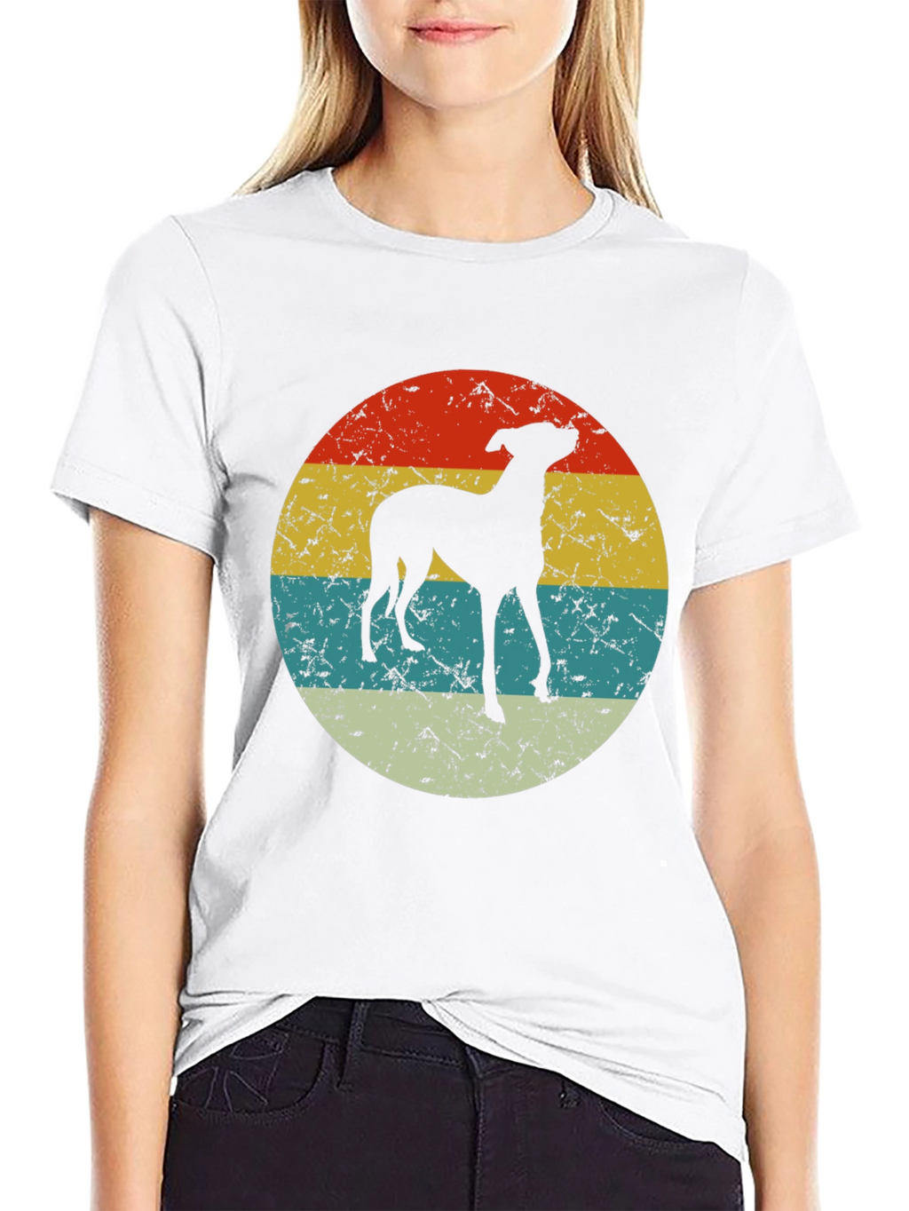 Retro Dog Silhouette Graphic Tee