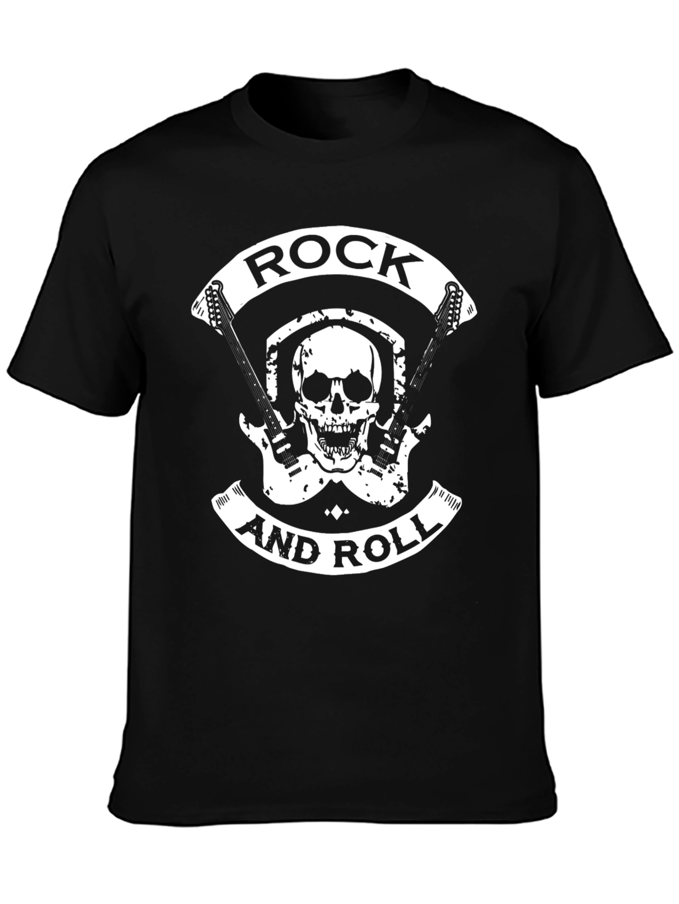Rock and Roll Skull Graphic Tee - Music Fan Shirt