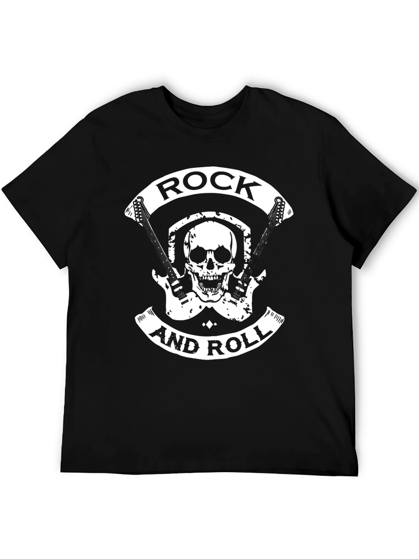 Rock and Roll Skull Graphic Tee - Music Fan Shirt