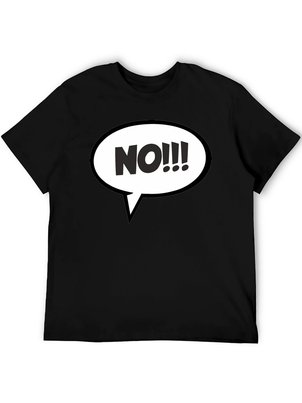 NO!!! Graphic T-Shirt - Black