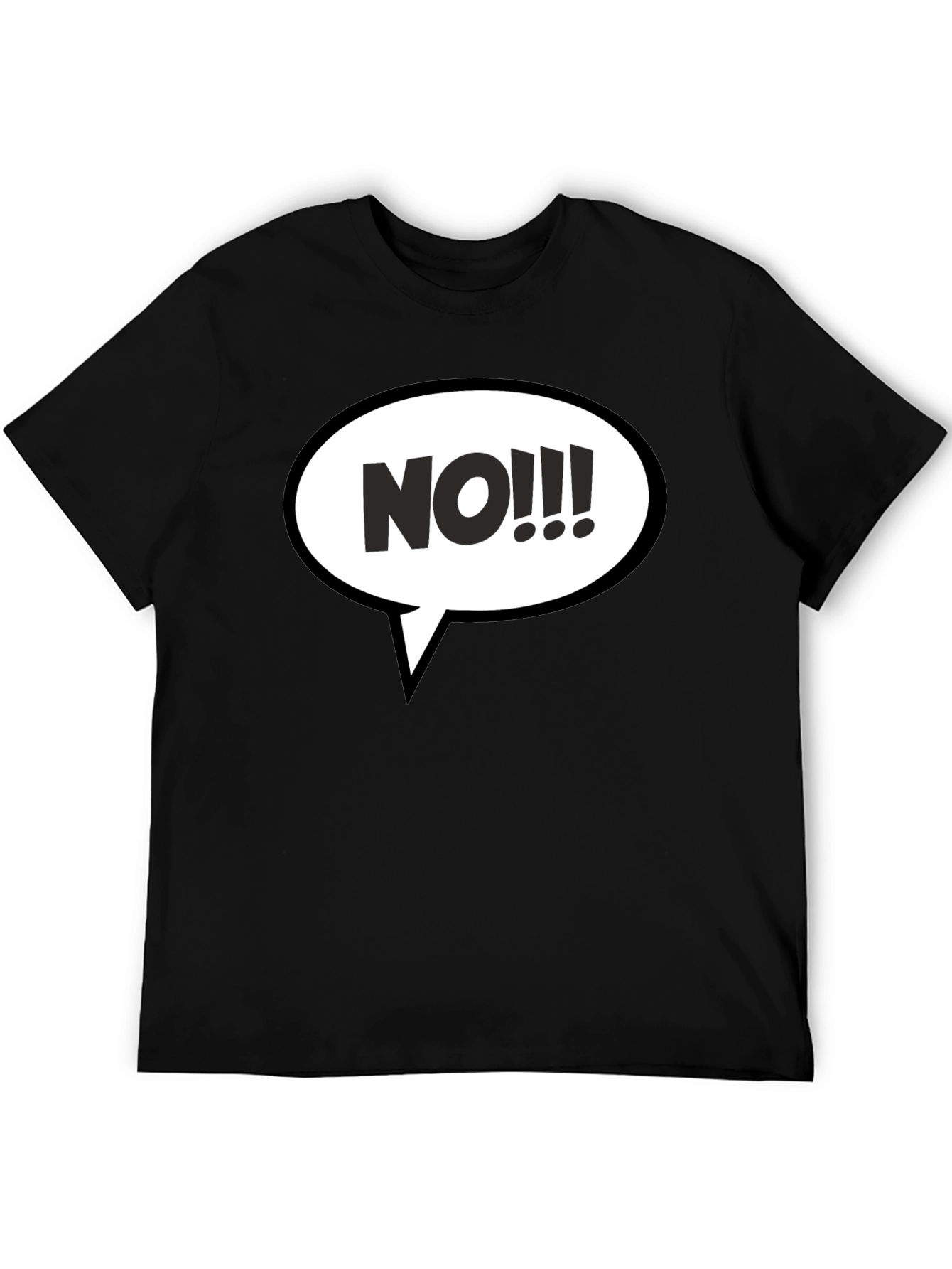 NO!!! Graphic T-Shirt - Black