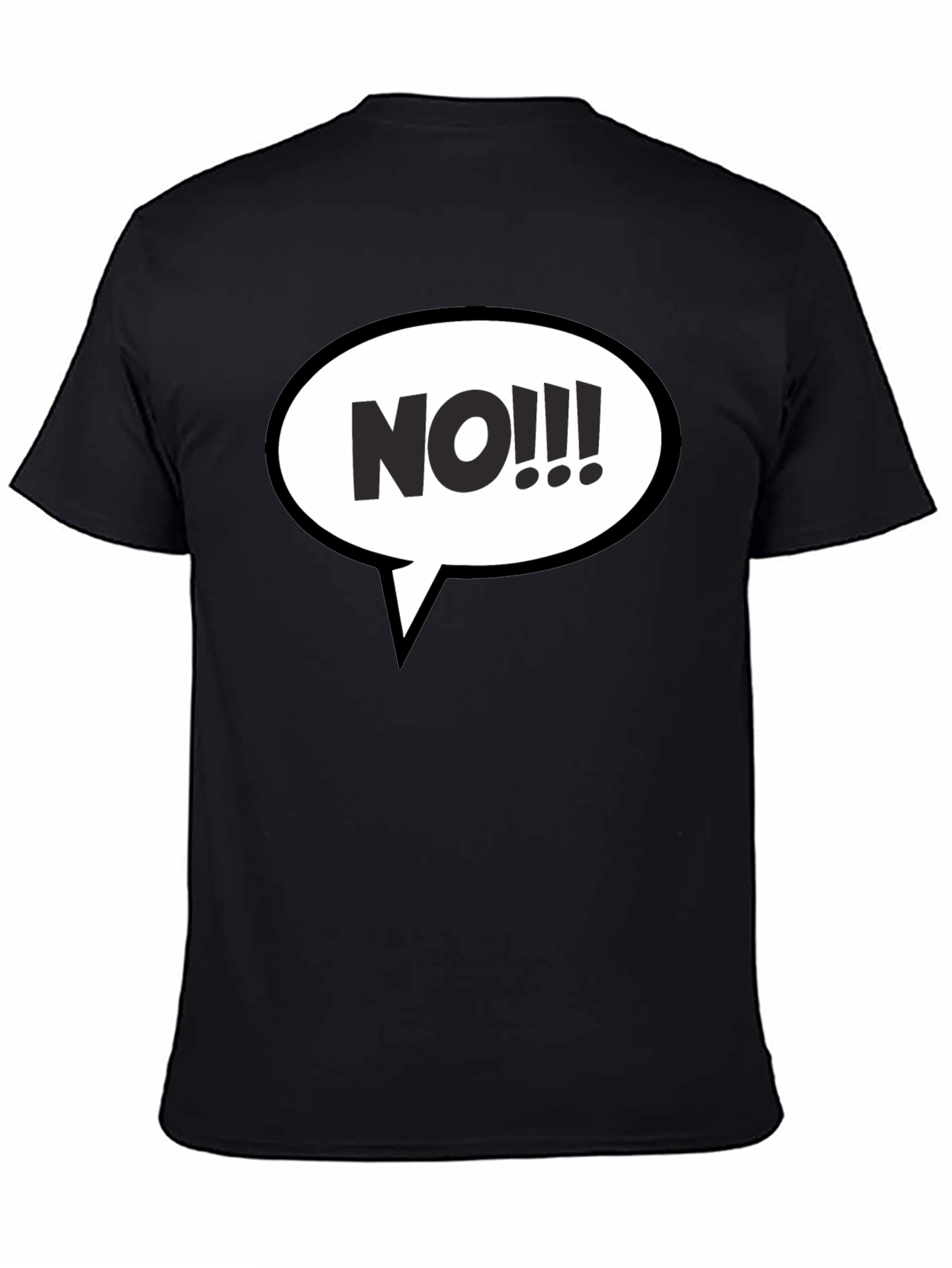 NO!!! Graphic T-Shirt - Black