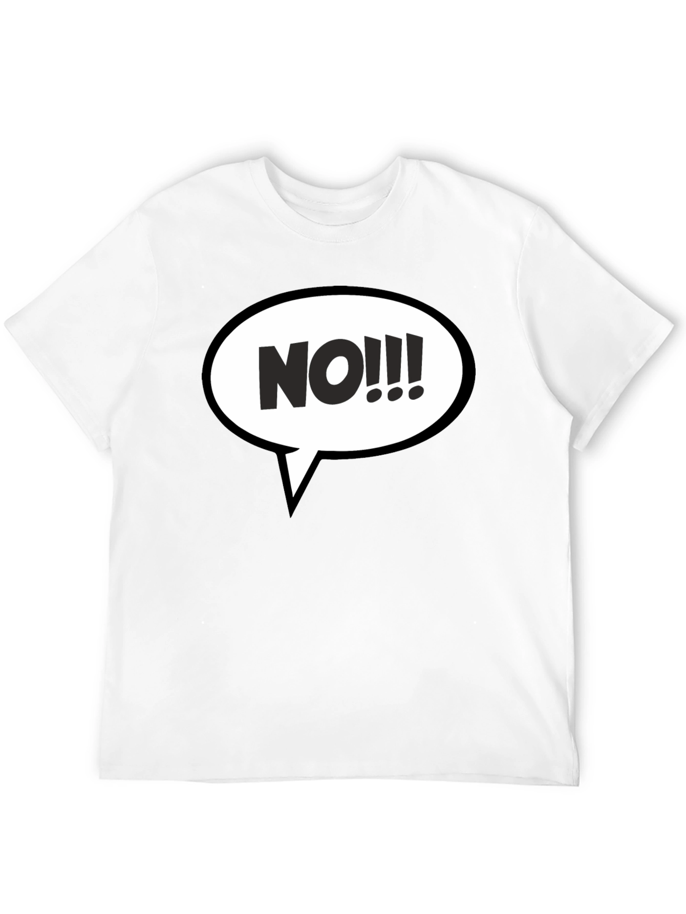 NO!!! Graphic T-Shirt - Black