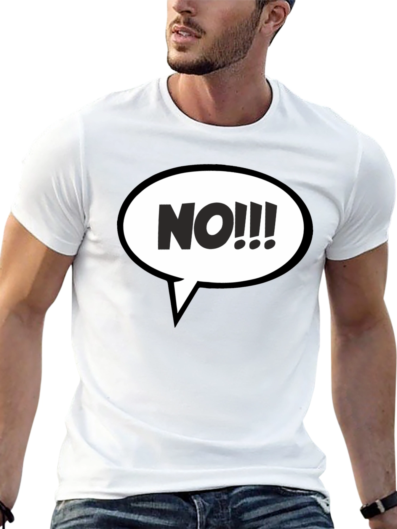 NO!!! Graphic T-Shirt - Black