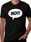 NO!!! Graphic T-Shirt - Black
