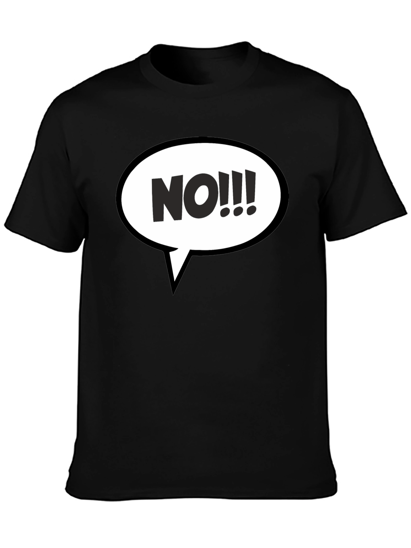 NO!!! Graphic T-Shirt - Black