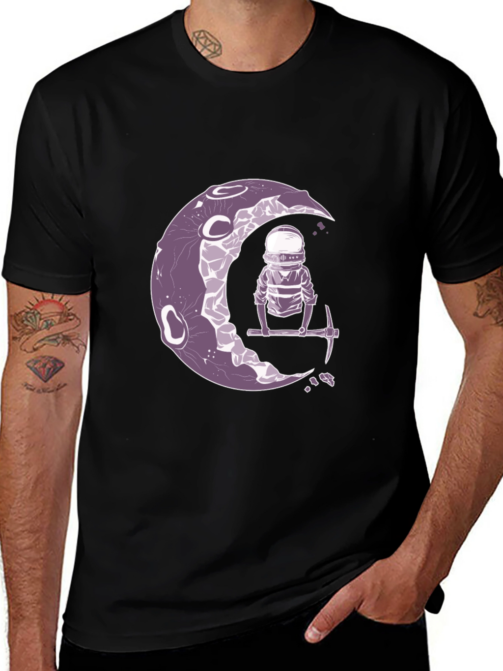 Lunar Miner Graphic Tee - Premium Comfort