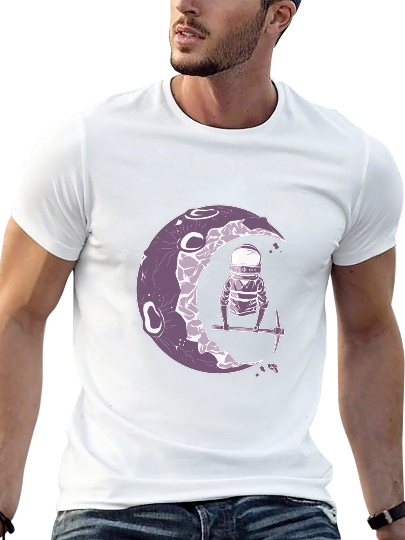 Lunar Miner Graphic Tee - Premium Comfort