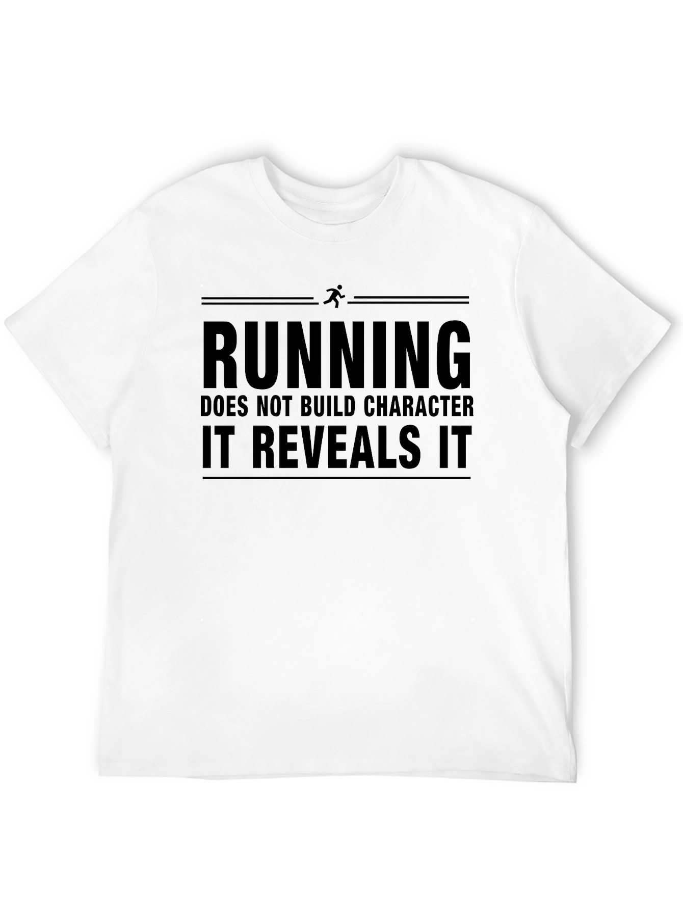 Running Reveals Character Black Graphic T-Shirt