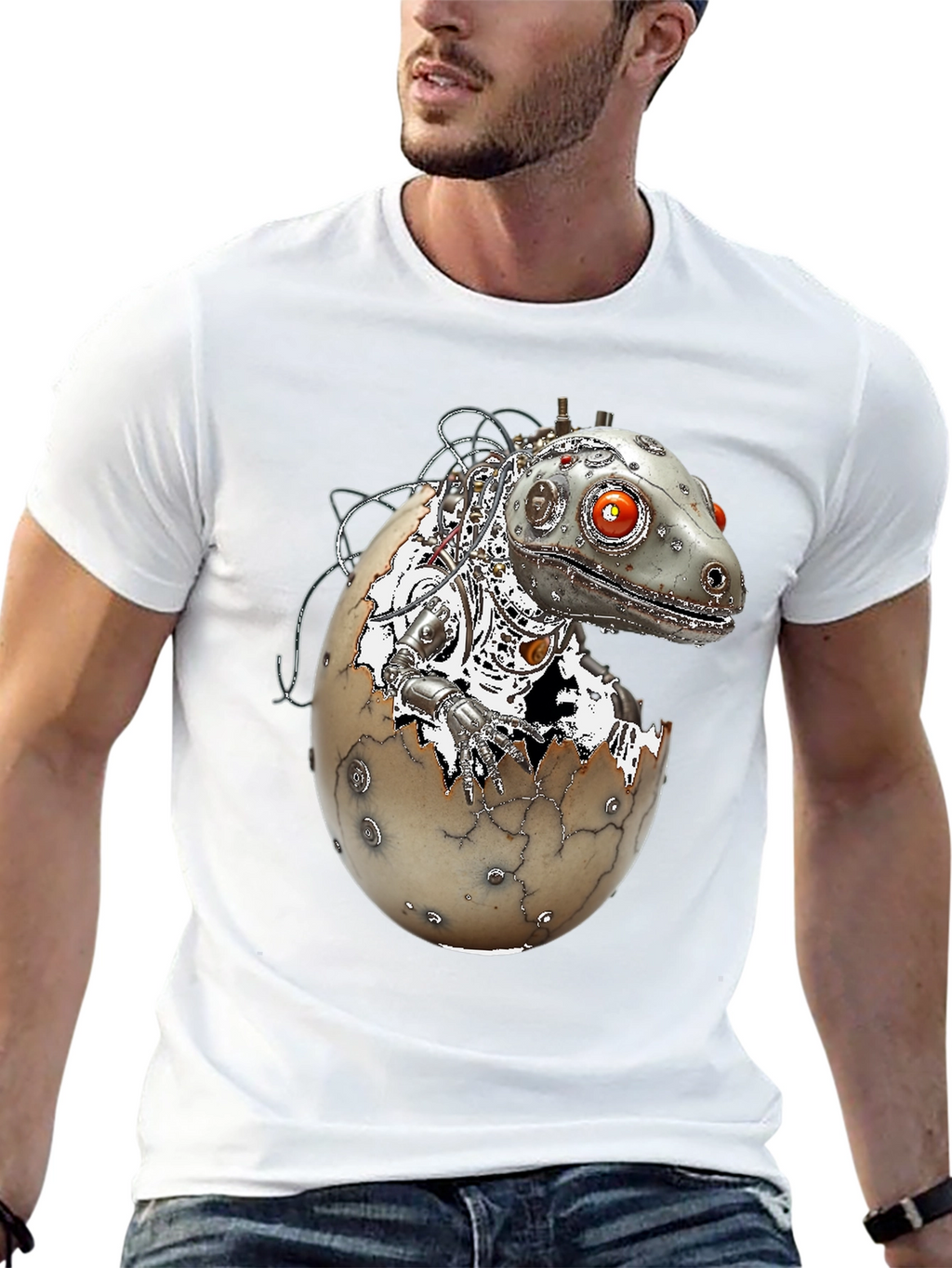Robot Dinosaur Hatching T-Shirt
