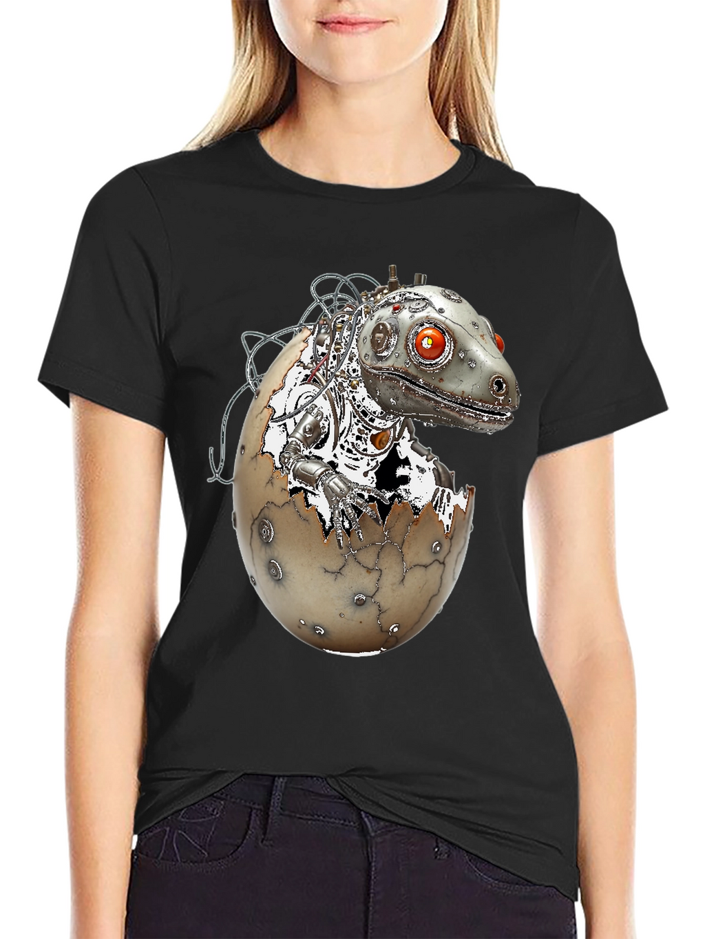 Robot Dinosaur Hatching T-Shirt