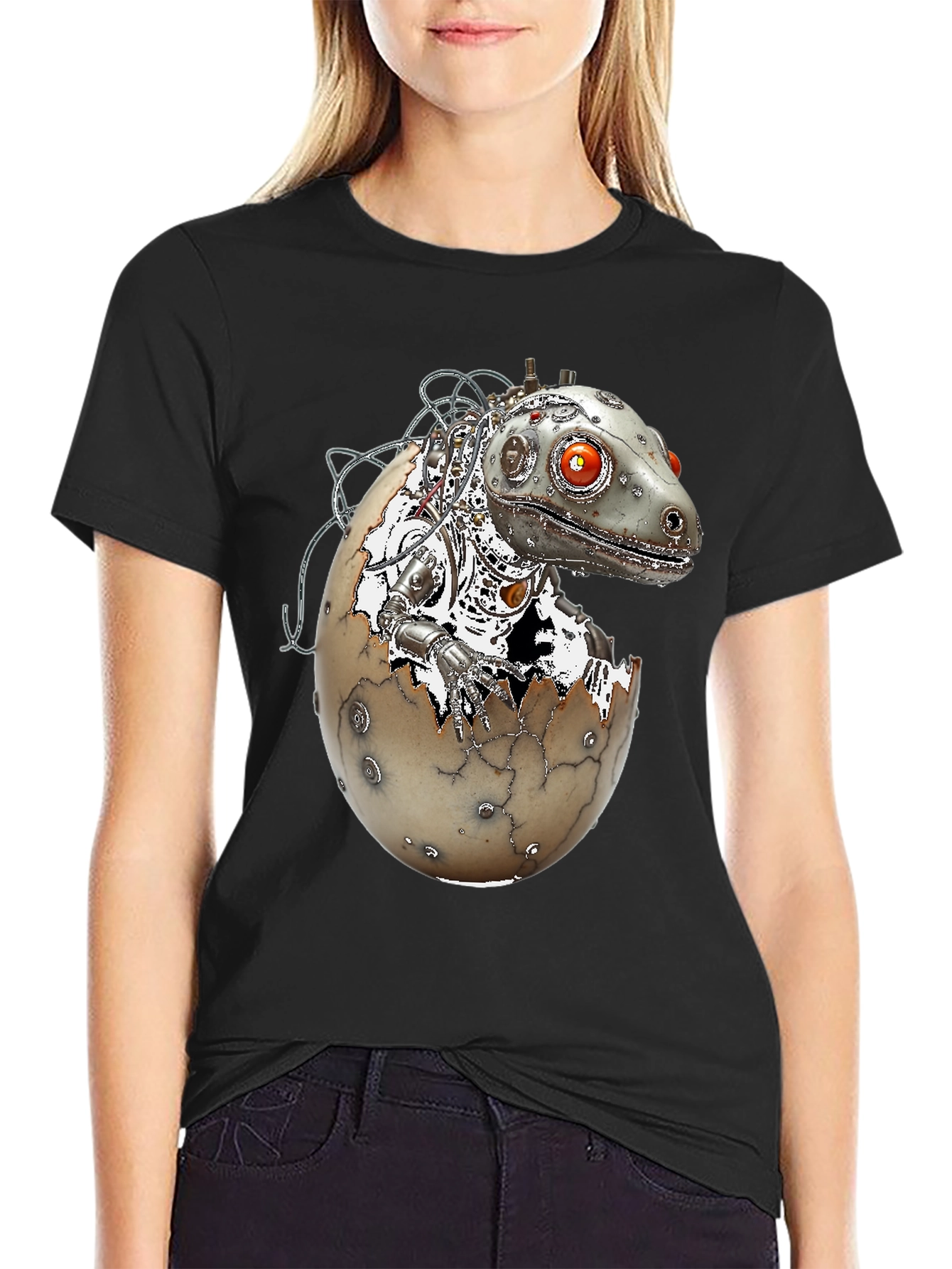 Robot Dinosaur Hatching T-Shirt