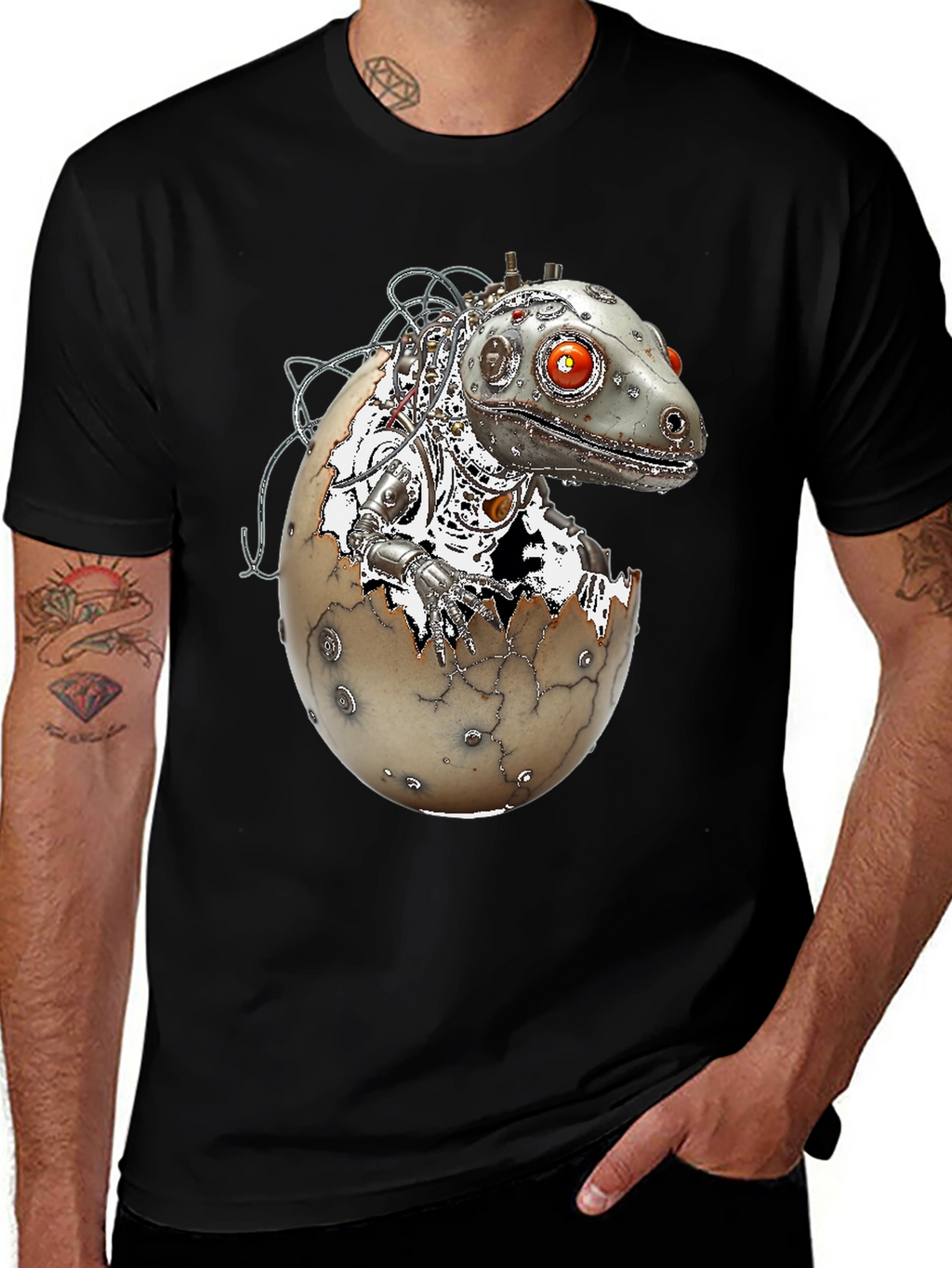 Robot Dinosaur Hatching T-Shirt