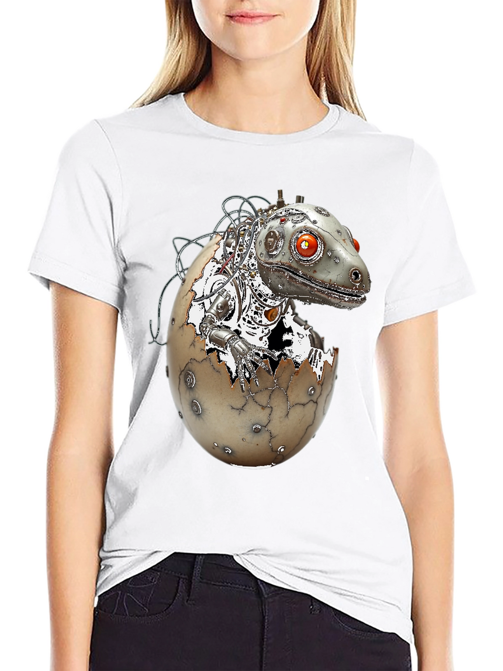 Robot Dinosaur Hatching T-Shirt