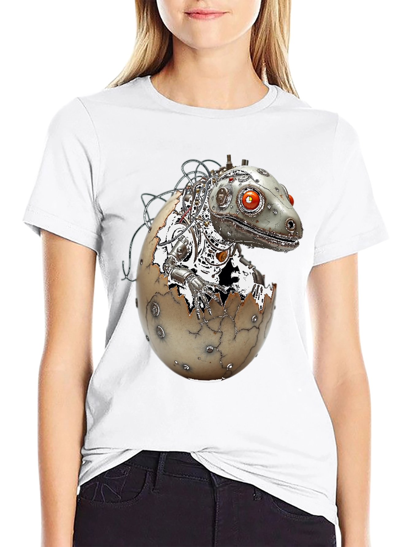Robot Dinosaur Hatching T-Shirt