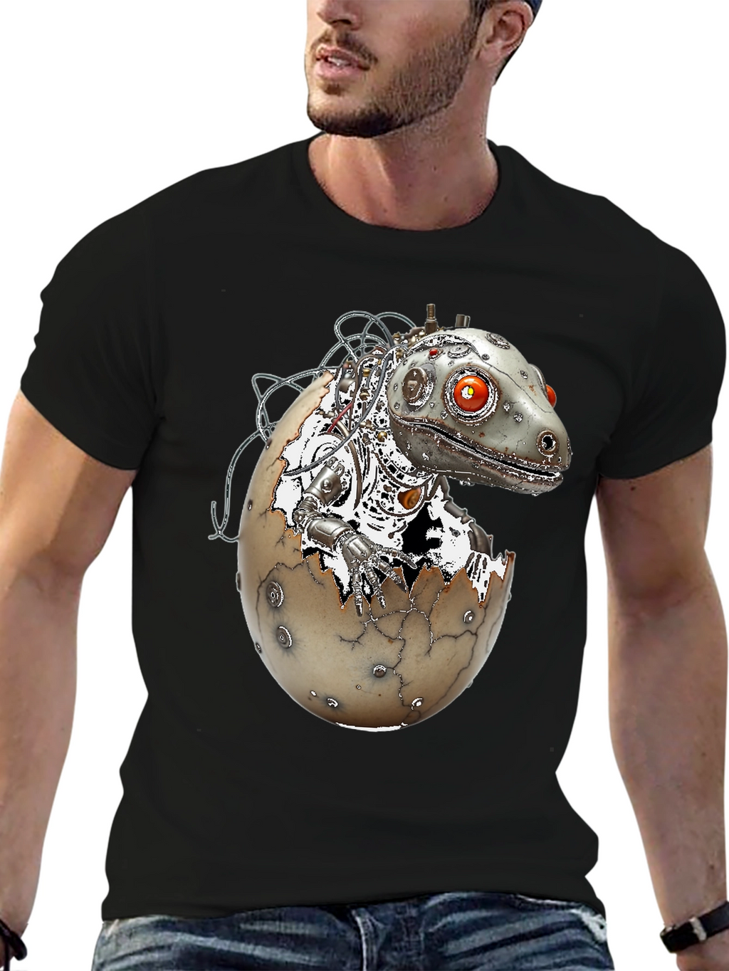 Robot Dinosaur Hatching T-Shirt