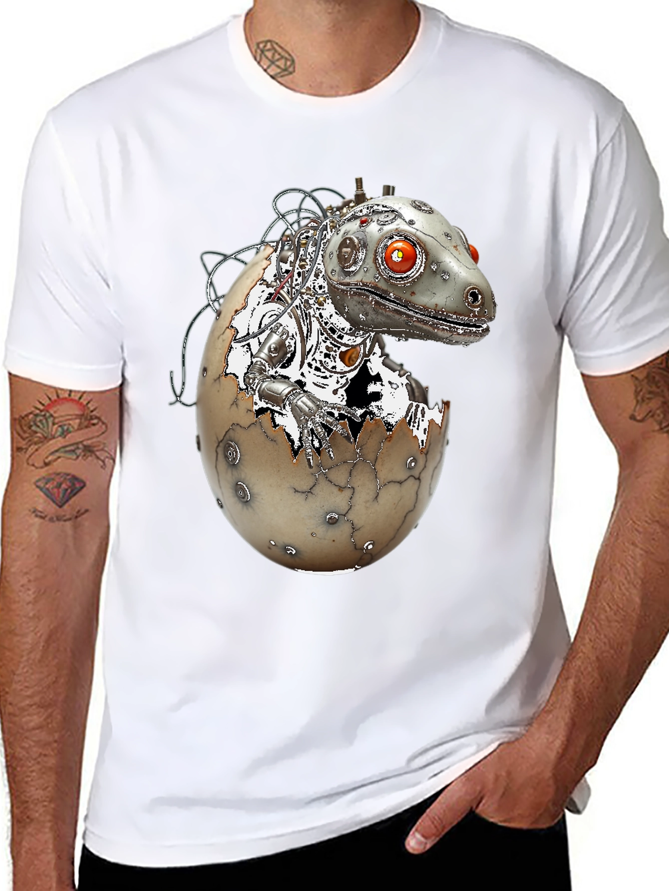 Robot Dinosaur Hatching T-Shirt