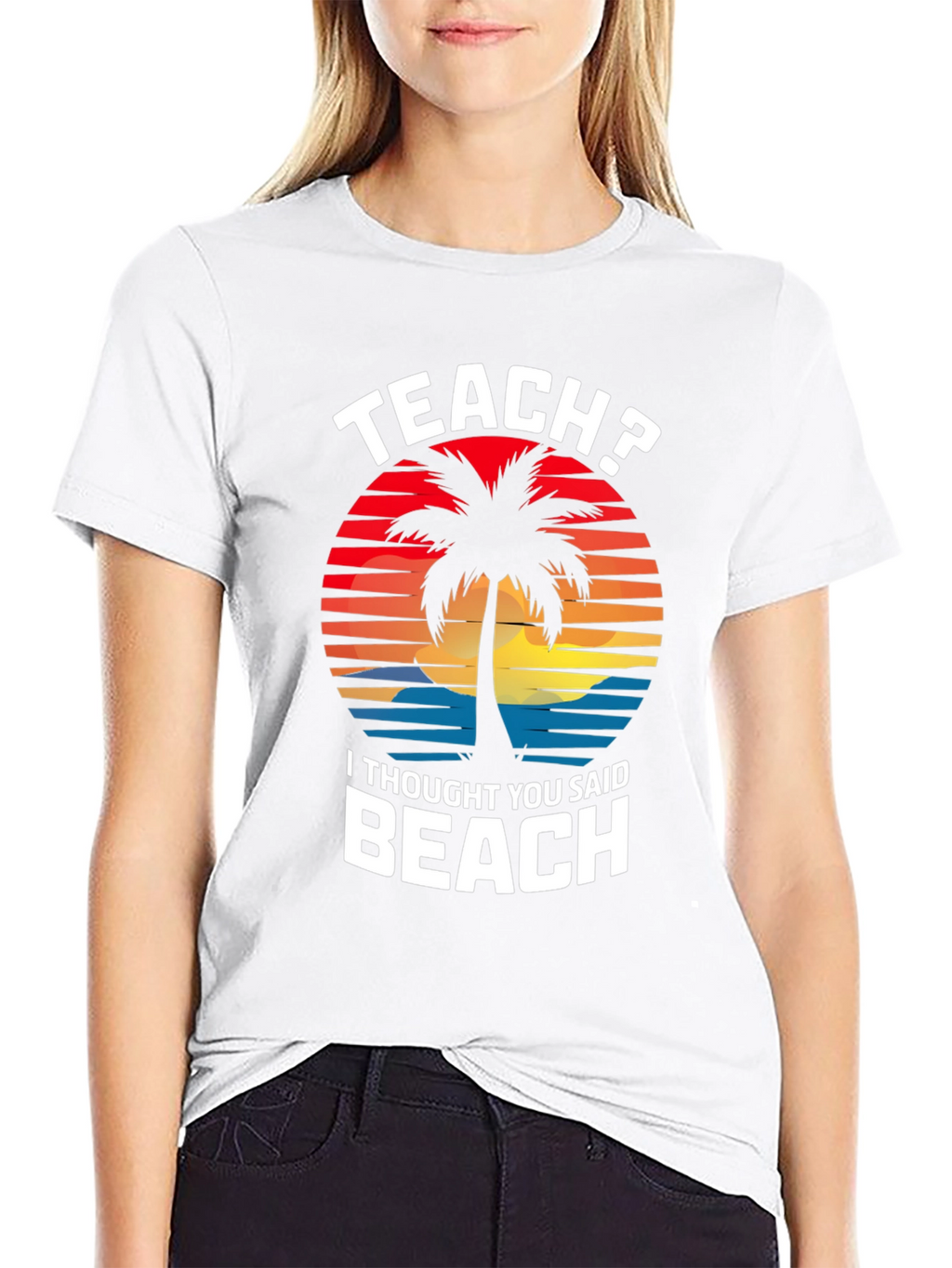 Teach? Beach! Graphic T-Shirt - Teacher Vacation Mode