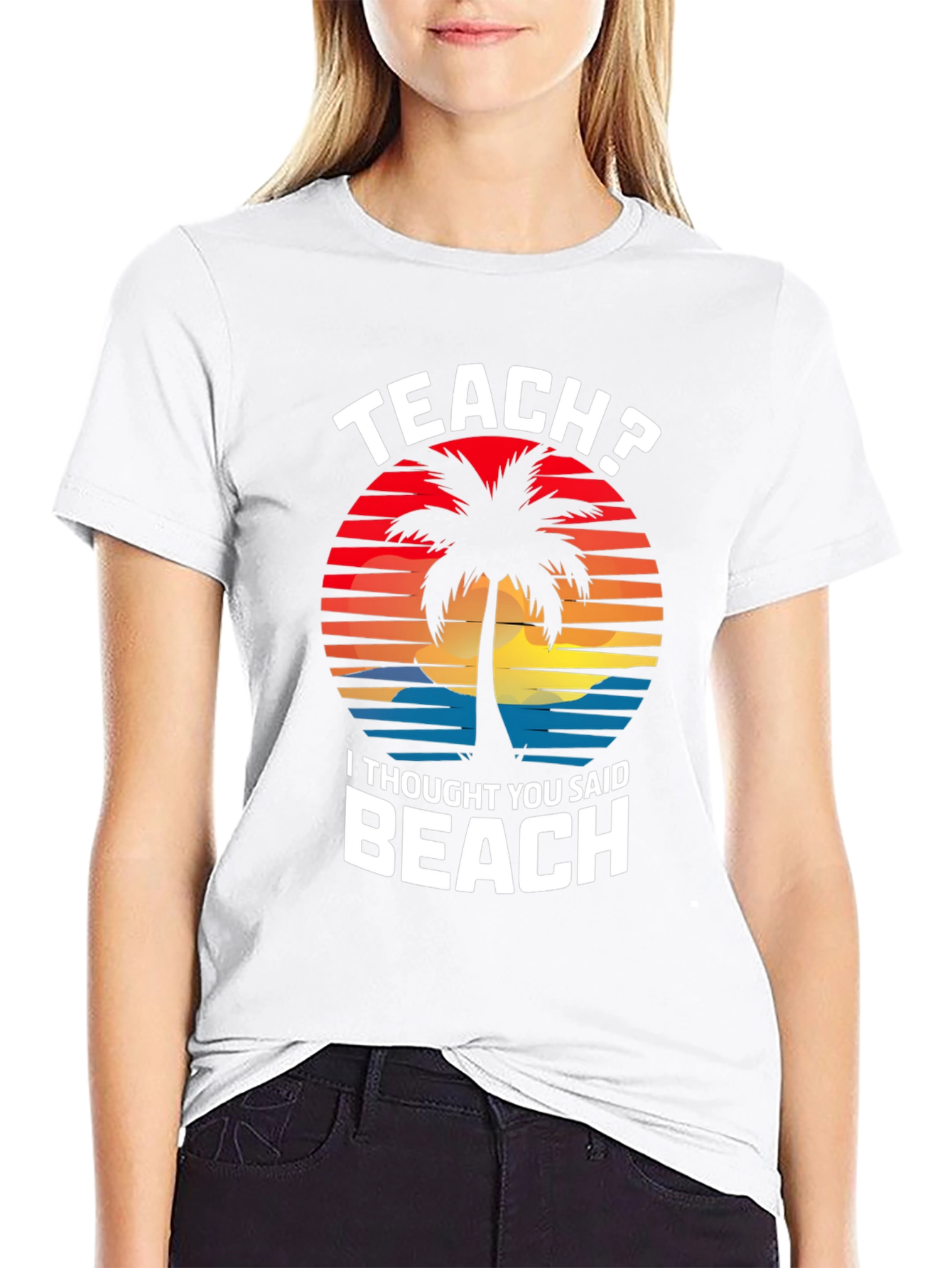 Teach? Beach! Graphic T-Shirt - Teacher Vacation Mode