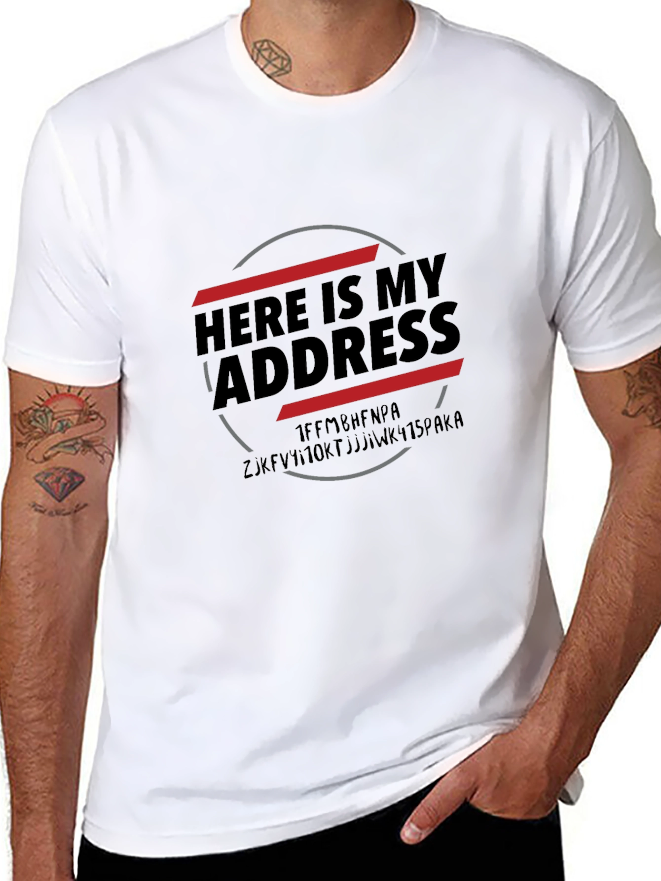 Here is My Address Bitcoin T-Shirt