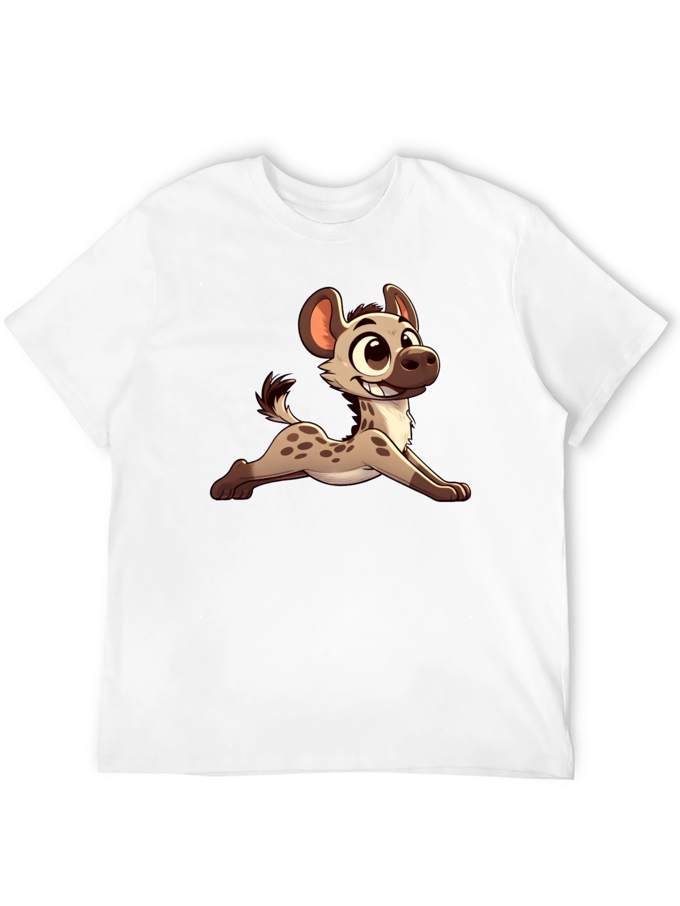 Cartoon Hyena Black T-Shirt