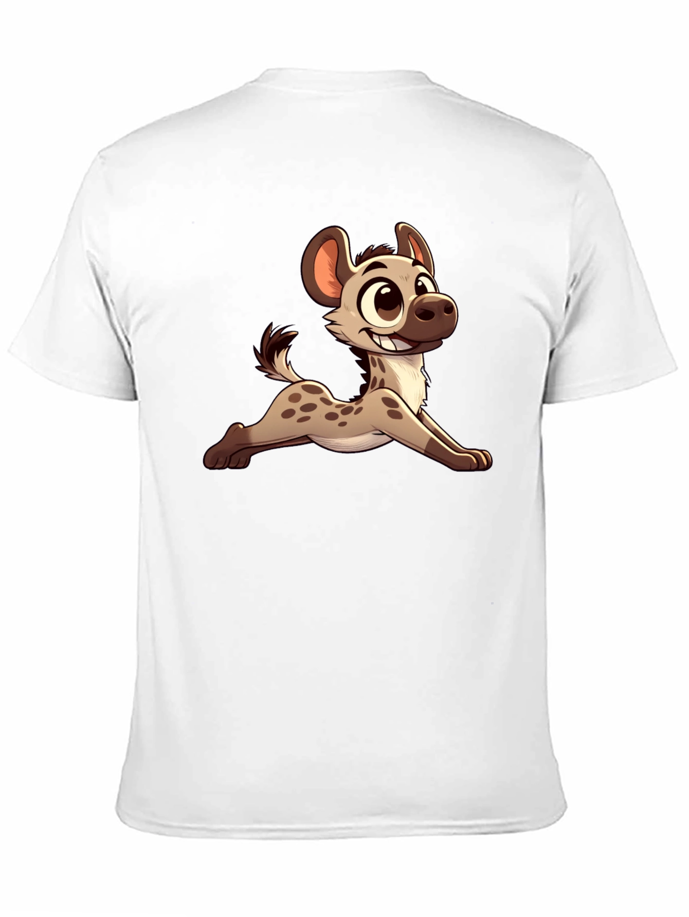 Cartoon Hyena Black T-Shirt