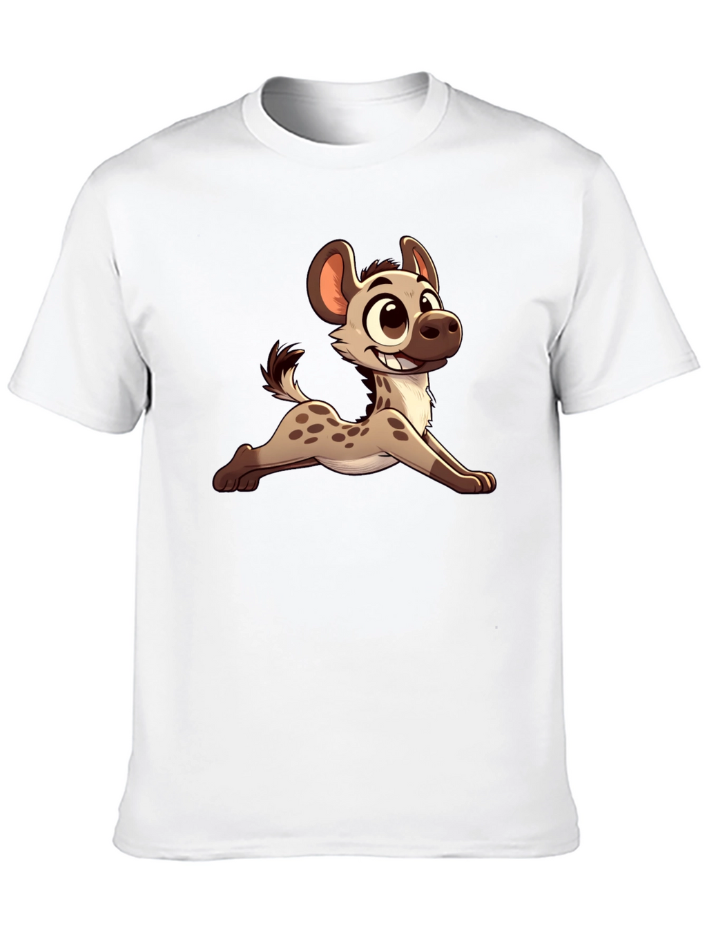 Cartoon Hyena Black T-Shirt